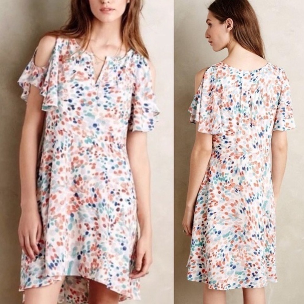 Anthropologie Maeve Cold Shoulder Dress - Picture 1 of 8